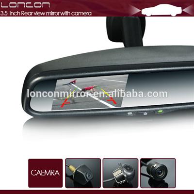Taiwan 3.5 inch interior mirror monitor with auto dimming and car reversing aid