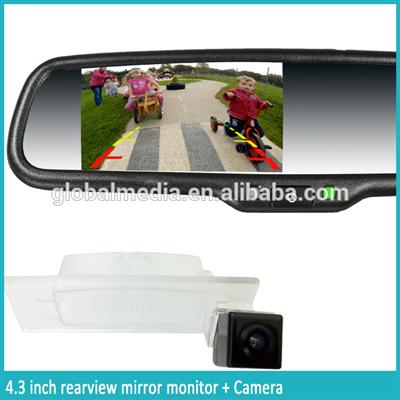 AUTO DIMMING rear view mirror with 4.3 inch LCD TFT monitor and car reversing system