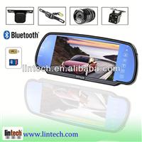 2013 the latest 7 inch LCD bluetooth car rear view mirror for universal car LM-070M-A
