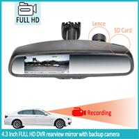 Electric mirror Car DVR rearview mirror with car rearview mirror holder