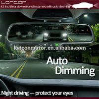 4.3" Auto dimming rearview monitor with radar detector hd car digital rear camera display