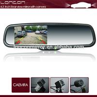 HOT SALE!!!two video input ways 4.3inch car rearview mirror for any cars