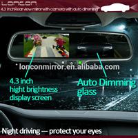 Safety rear view system -- Auto dimming rearview mirror with parking sensors