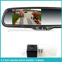 4.3 inch digital car interior rearview mirror monitor with rear camera Back-up display,OEM bracket for any car