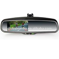 4.3 inch rearview mirror with Auto-dimming and Compass + Car Rear camera