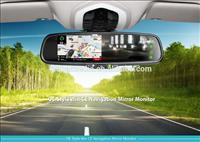 4.3 GPS navigator rearview mirror with bluetooth calling with replacement OEM bracket and reverse display