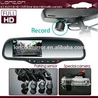 4.3 inch parking sensors system dvr rearview mirror monitor with BI-BI warning