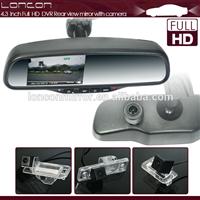 Ambarella solution dvr rearview mirror 1080p loop recording 170 degress lens camera
