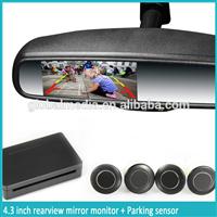 Car rearview parking sensor, 3.5 inch car mirror monitor with universal camera