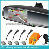 4.3 inch digital special rearview mirror monitor with parking sensor and camera