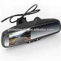 4.3 inch rearview mirror monitor with built-in DVR