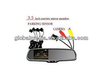 4.3 inch special rearview mirror monitor with parking sensor and camera