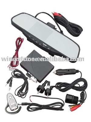 Bluetooth rearview mirror with 3.5 inch TFT monitor (BT-728SEC4) bluetooth handsfree car kit