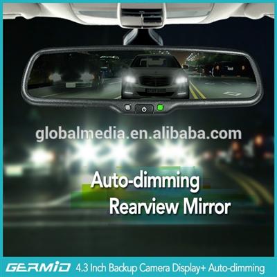 4.3 inch rearview mirror monitor, with Auto dimming ,reverse camera display