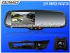 4.3 inch rearview mirror monitor with built in DVR, two-channel video recording, reverse camera display