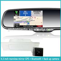 2015 Newest 4.3inch Hight Resolution Car GPS Navigation Bluetooth Rearview Mirror