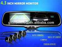 OEM-3.5inch car rearview mirror with auto-dimming,parking sensor