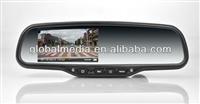 4.3 inch rear view mirror with Full definition, 1080p, gps tracker, front camera