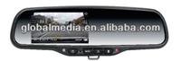 4.3 inch rearview mirror monitor with built in DVR,reverse camera display