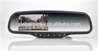 4.3 inch car dvr rear view mirror with Full definition, 1080p, front camera