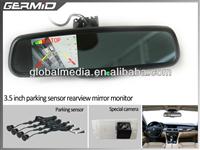 3.5 inch car parking sensor rearview mirror with parking line display