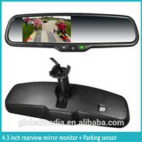 Auto dimming rearview mirror with wireless reverse camera rearview monitor and OEM bracket