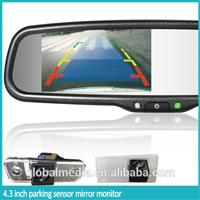 car parking sensor rearview mirror with 4 replaceable detectors