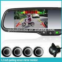 4.3 inch car parking sensor of universal type for reversing compatible with car rear view mirror