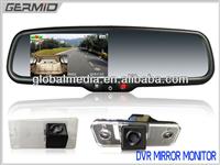 4.3 inch digital DVR mirror monitor with 1080P,backup camera display