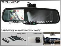 4,3inch car mirror with bluetooth,parking sensor