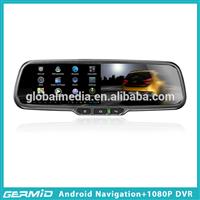 The newest Android touch screen rearview camera mirror gps&navigation bluetooth wireless with google map wifi