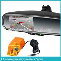 Car body parts auto rearview mirror with 2 video inputs and original bracket