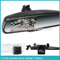 car reverse parking sensors with rearview mirror and waterproof car camera