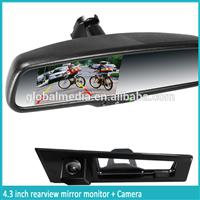 fcc ce car inside rear view mirror with car waterproof camera for any car