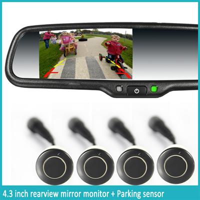 4.3 inch car rear view mirrors with AUTODIMMING and compass temperature display