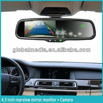 New rearview parking sensor guide system with 4.3inch TFT LCD rear view mirrow +back up camera