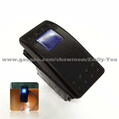 12V 20A Blue LED Light Printing 3 Position Rocker Switch