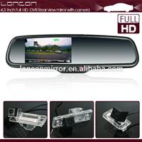 4.3 inch dvr mirror full hd 1080p dvr rear view mirror car recorder with auto dimming