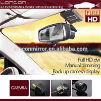 Full hd 1080p dvr interior mirror with G-sensor/gps tracker/parking mode