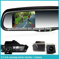 ultral high brightness monitor rear view mirror with 3.5 inch monitor and auto dimming