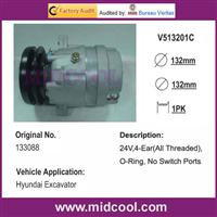 V5 Auto AC Compressor For Hyundai Excavator