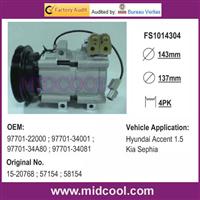 Hyundai Accent 1.5 Kia Sephia Auto AC Compressor
