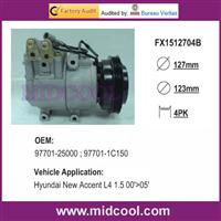 Car Air Condition COMPRESSOR for Hyundai New Accent L4 1.5 00'>05'