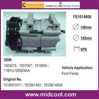 Automotive ac compressor for Ford Fiesta