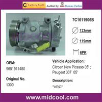 (7C16) AUTO A/C COMPRESSOR FOR Citroen New Picasso 05' ;Peugeot 307 05'