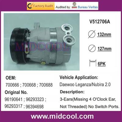 AUTO A/C COMPRESSOR FOR Daewoo Leganza/Nubira 2.0