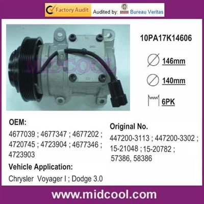 AUTO A/C COMPRESSOR FOR Chrysler Voyager I ; Dodge 3.0