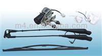 Single vertical wiper assembly for bus