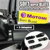 Universal Soft Wiper Blades Flat Blades + 5 Adapter Multifunctional Windshield Blades