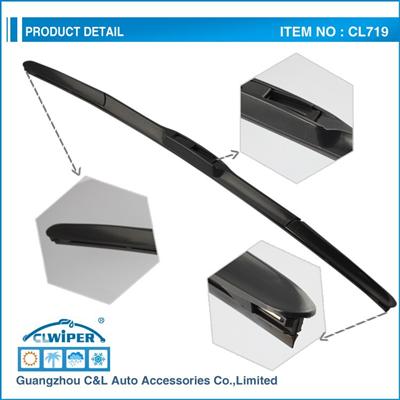 CL719 Universal hook fit for 95% cars flat toyota car wiper blade